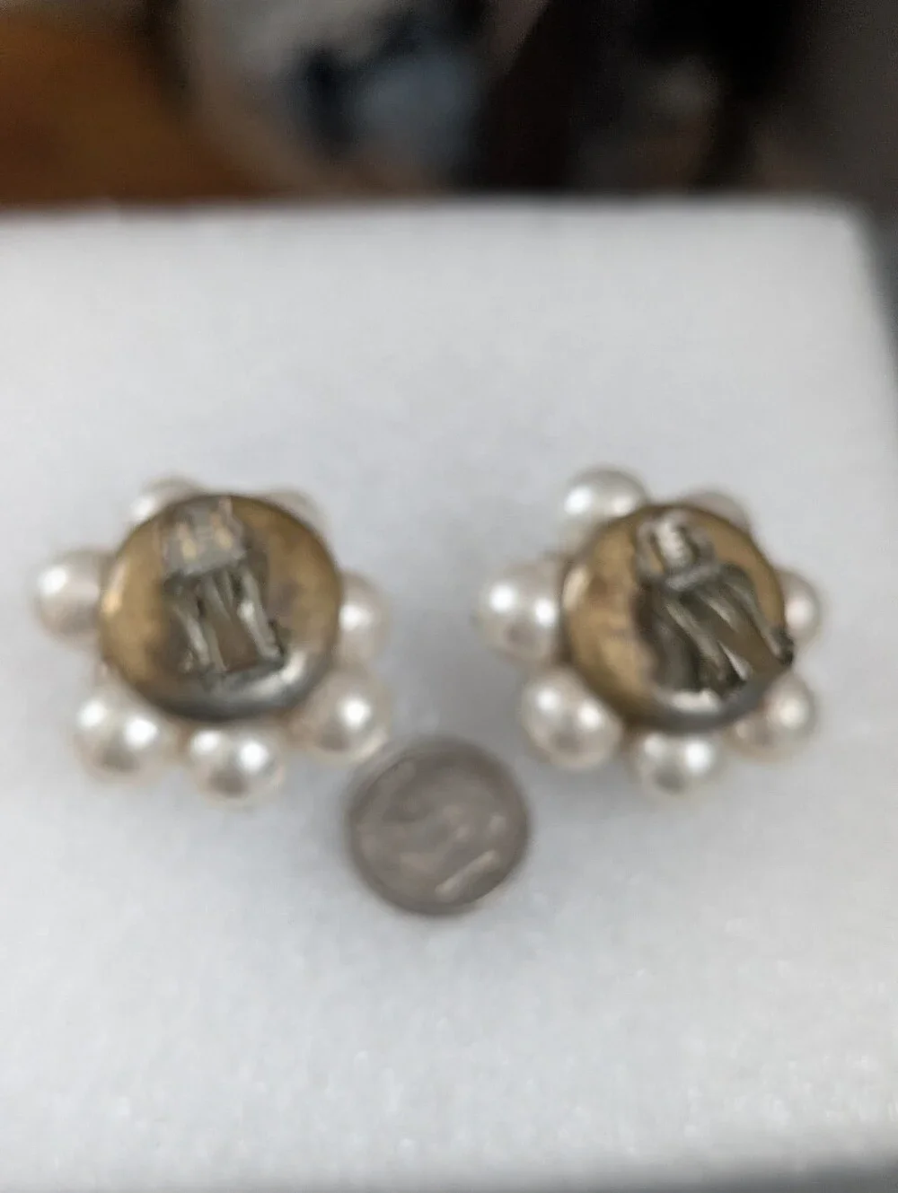 Chunky Pearl Cluster Clip On Earrings Japan